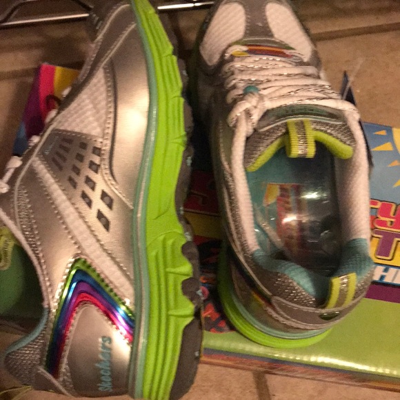 176 Skechers sporty shorty hi lites 80475L/SLLM LIME girls shoes size 11 12 13 1 - Picture 6 of 8